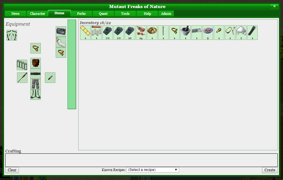 Inventory and crafting Inventory and crafting